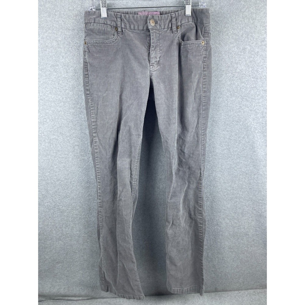J Crew Corduroy Pant's Women's 30R Gray Low‎ Rise Bootcut Preppy 90s Classic
